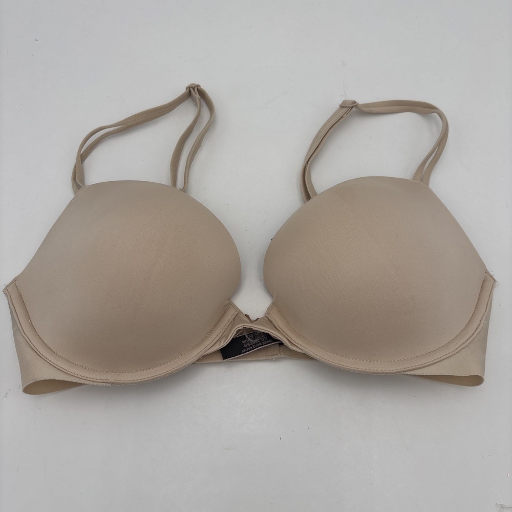 Victoria's Secret push up Bra Size 32D  Beige Tan Bra D70